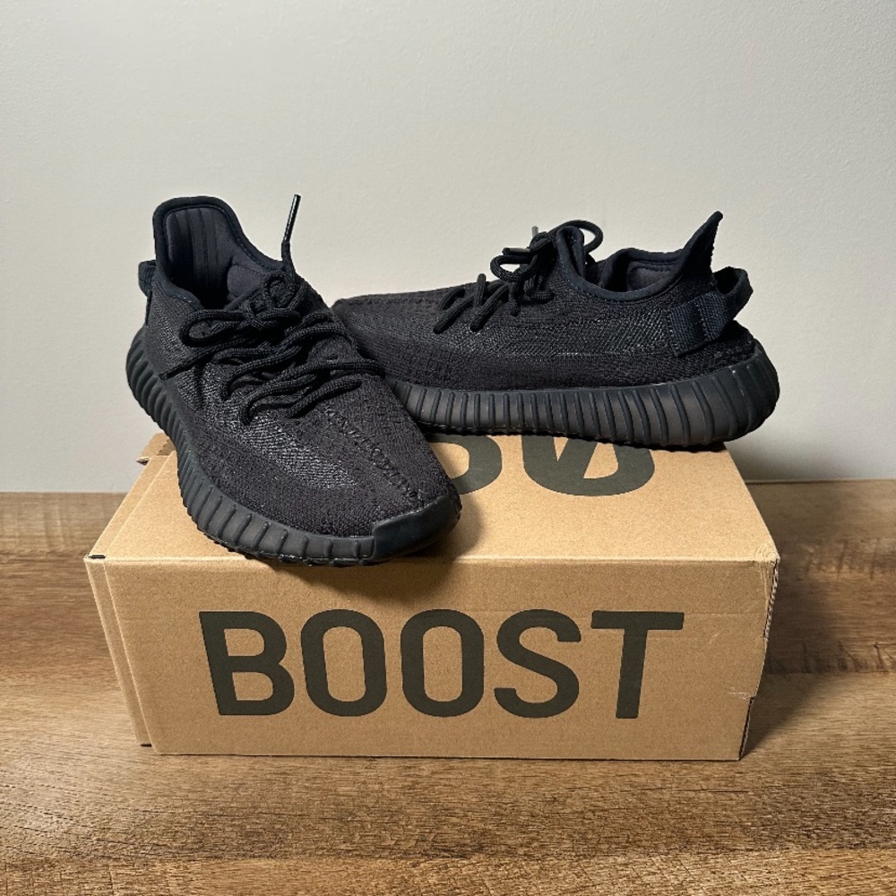 Yeezy Black Sneakers with Modern Knit Design